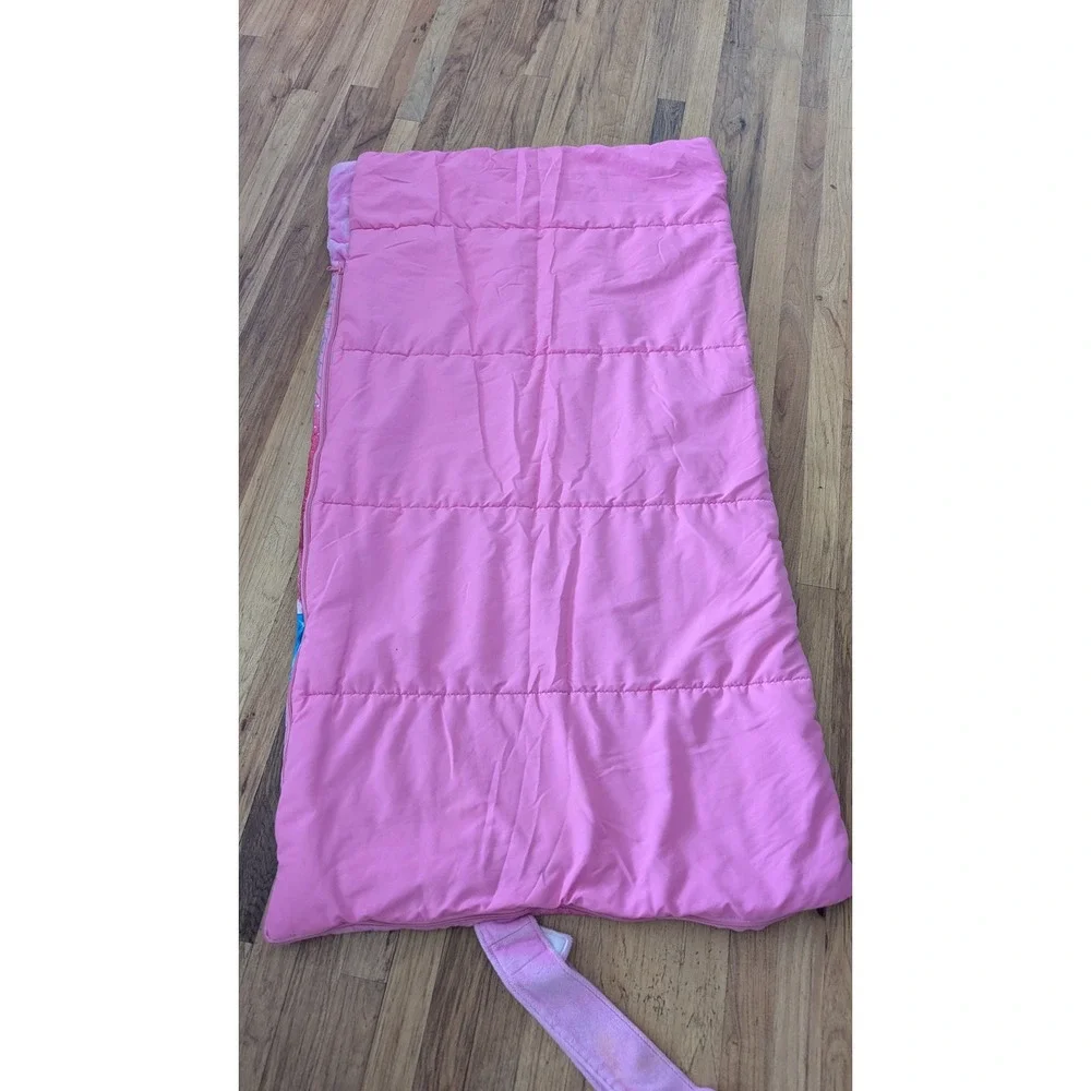 Y2k Disney Princess Pink Sleeping Bag Cinderella Belle Aurora Faux Fur Line